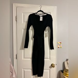 NWT Good American Black Knit Dress.